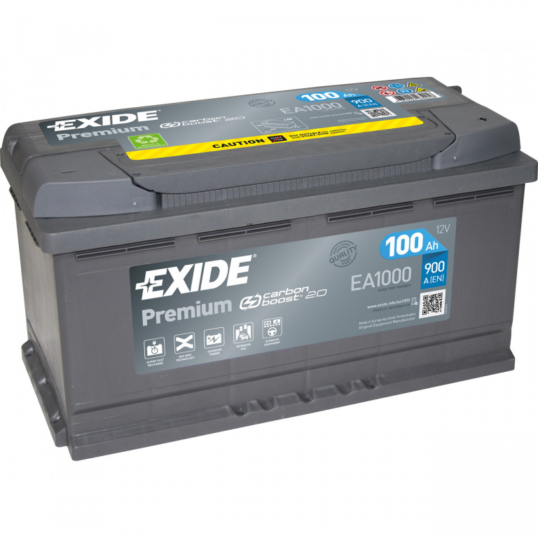 Baterie Exide Premium 100Ah 900A 12V EA1000