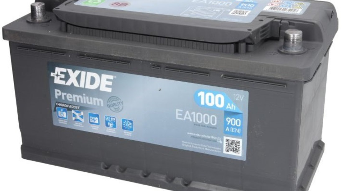 Baterie Exide Premium 100Ah 900A 12V EA1000