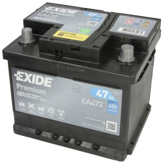 Baterie Exide Premium 47Ah 450A 12V EA472