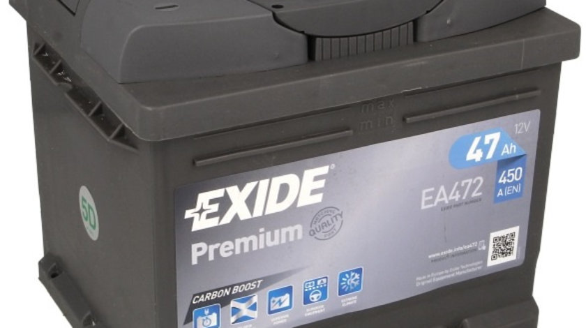 Baterie Exide Premium 47Ah 450A 12V EA472