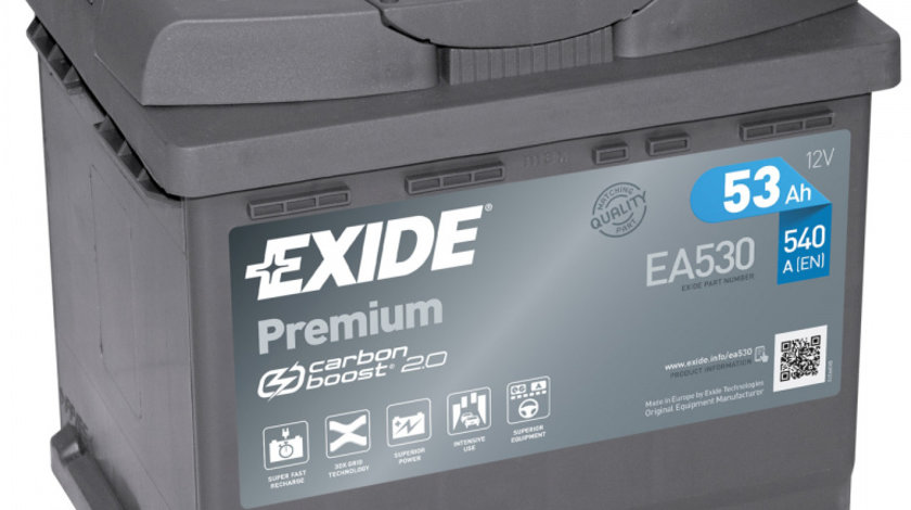 Baterie Exide Premium 53Ah 540A 12V EA530