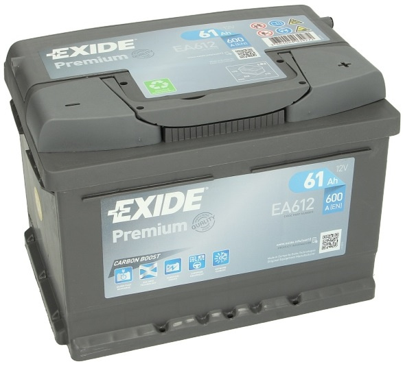 Baterie Exide Premium 61Ah 600A 12V EA612