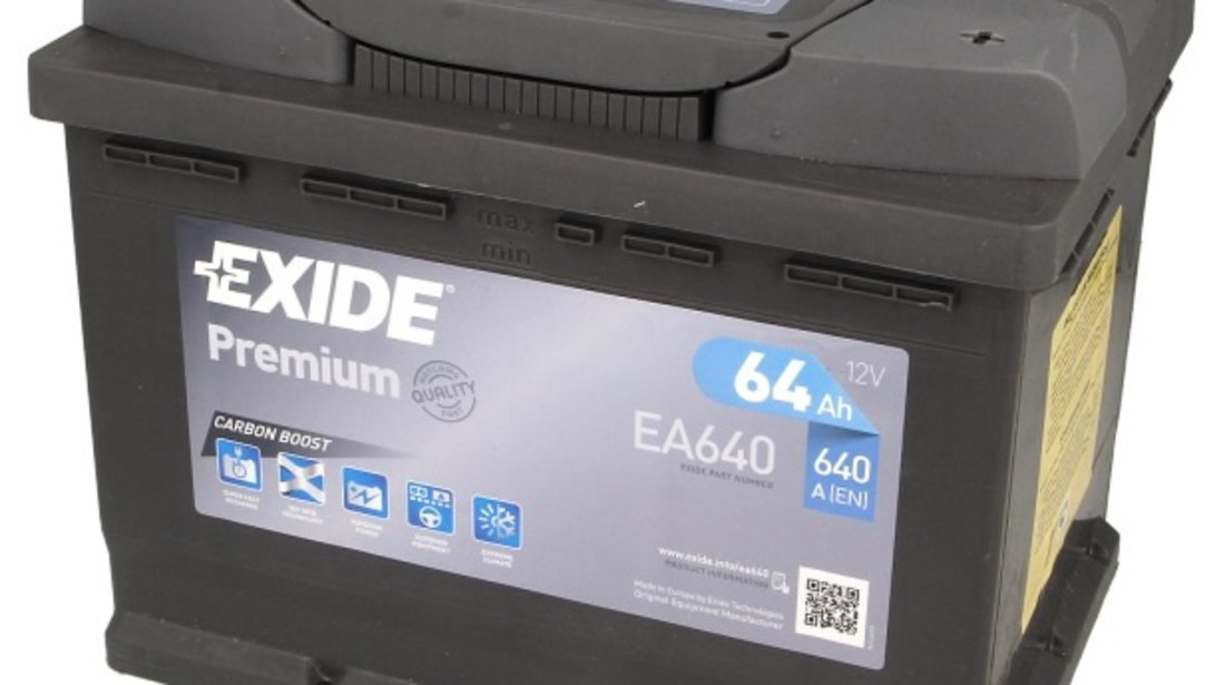 Baterie Exide Premium 64Ah 640A 12V EA640