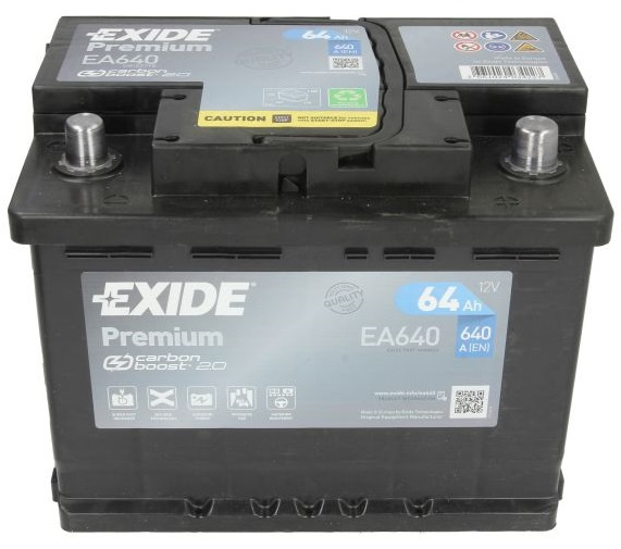 Baterie Exide Premium 64Ah 640A 12V EA640