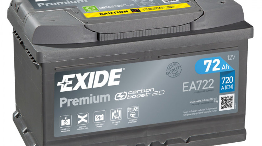 Baterie Exide Premium 72Ah 720A 12V EA722