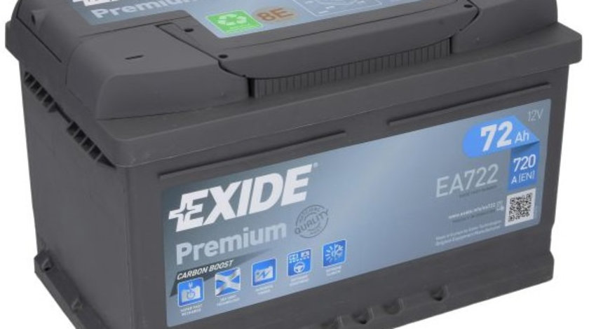 Baterie Exide Premium 72Ah 720A 12V EA722