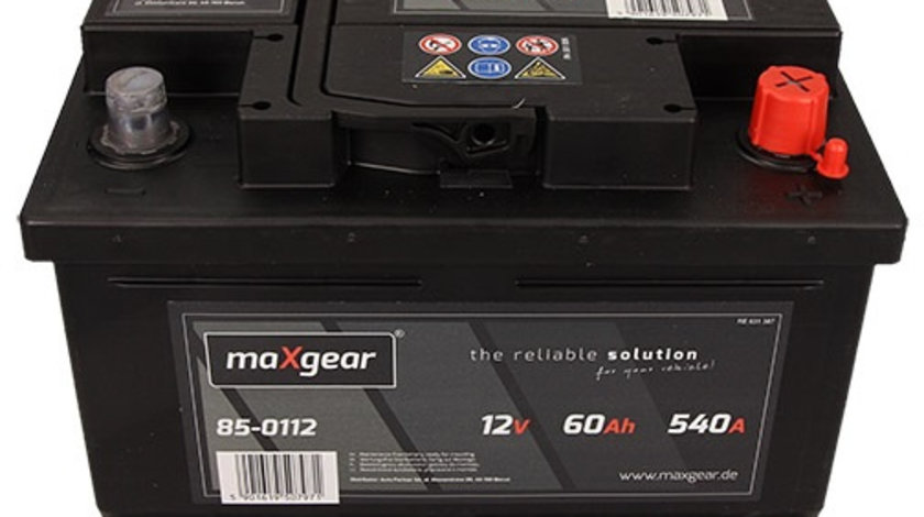 Baterie Maxgear 60Ah 540A 12V 85-0112