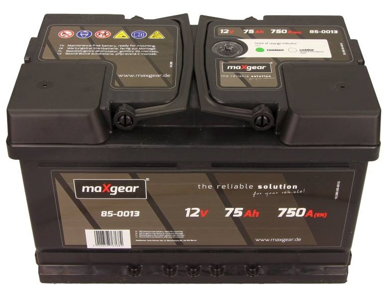 Baterie Maxgear 75Ah 750A 12V 85-0013