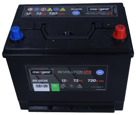 Baterie Maxgear Revolution EFB 72Ah 720A 12V 85-0026