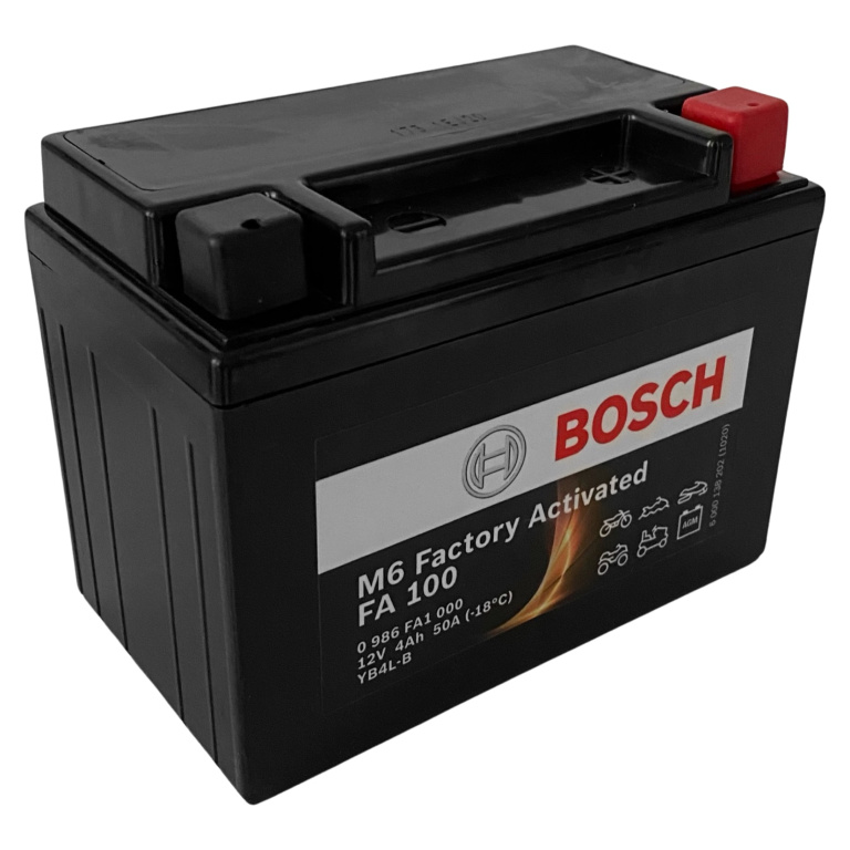 Baterie Moto Bosch M6 Factory Activated 4Ah 12V 50A YB4L-B 0 986 FA1 000