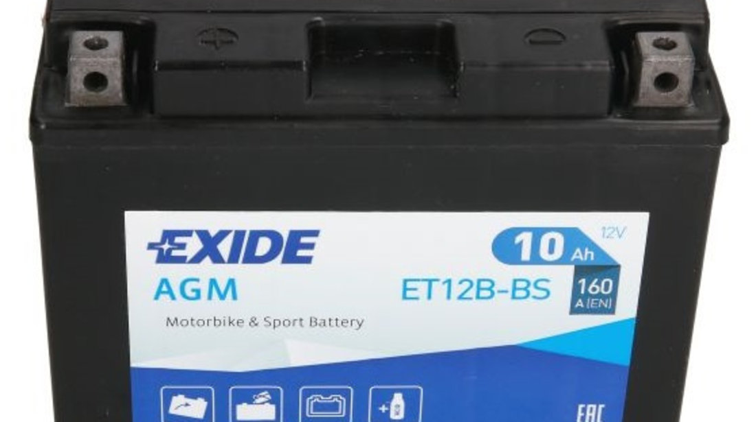 Baterie Moto Exide Agm 12V 10AH 180A YT12B-BS EXIDE