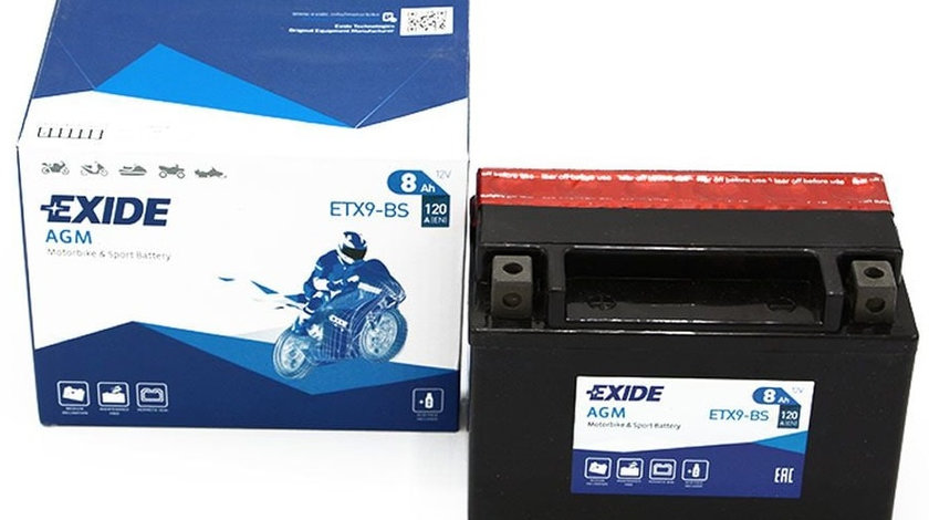 Baterie Moto Exide Agm 8AH 120A 12V ETX9-BS