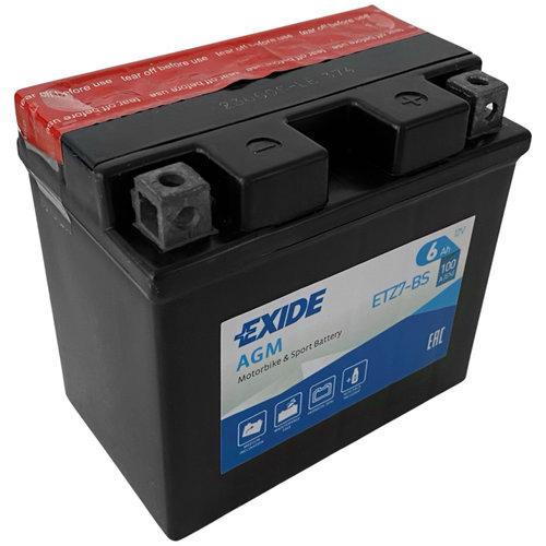 Baterie Moto Exide AGM Motorbike &amp; Sport Battery 6Ah 100A 12V ETZ7-BS