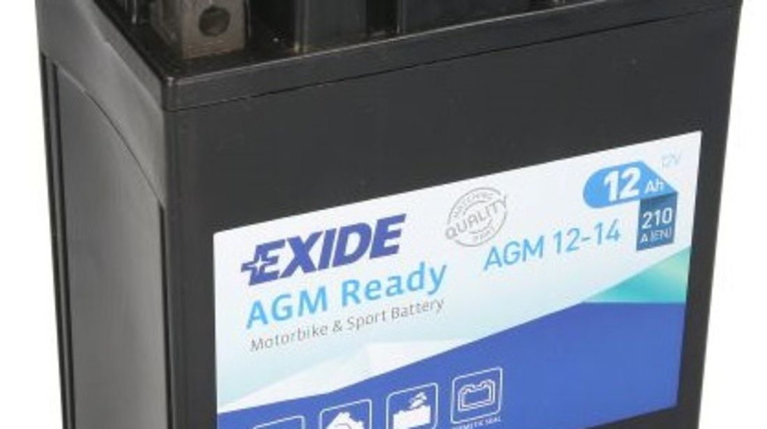 Baterie Moto Exide Agm Ready 12V 12Ah 210A YTX14AHL-BS EXIDE READY