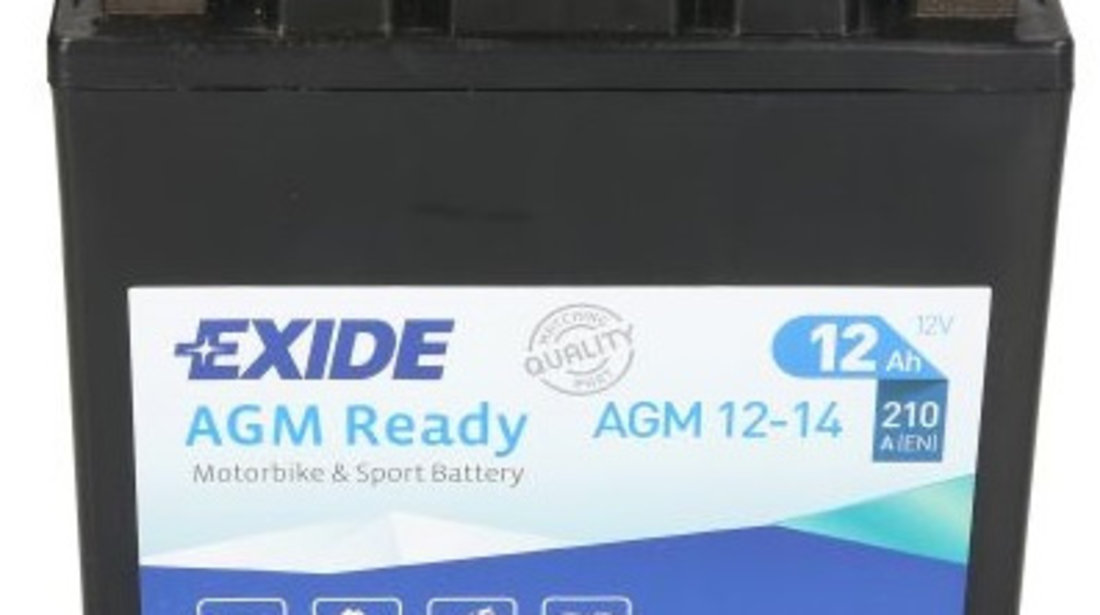 Baterie Moto Exide Agm Ready 12V 12Ah 210A YTX14AHL-BS EXIDE READY