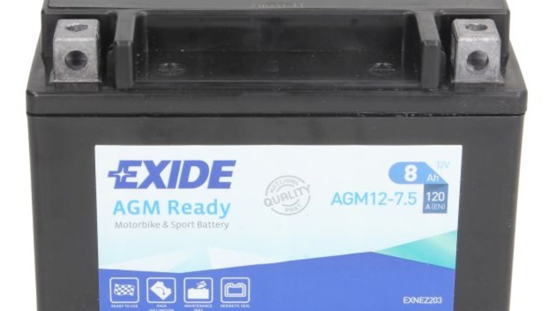 Baterie Moto Exide Agm Ready 12V 8Ah 120A YTX9-BS EXIDE READY