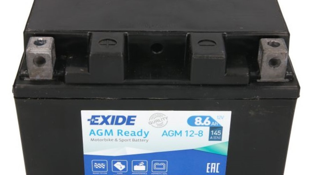 Baterie Moto Exide Agm Ready 8.6Ah 145A 12V YTZ10S-BS