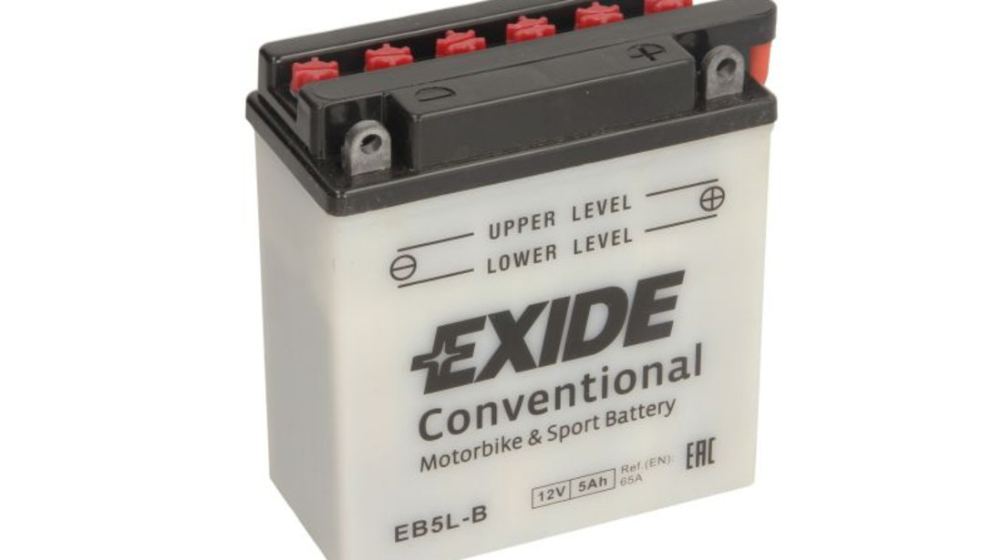 Baterie Moto Exide Conventional Motorbike &amp; Sport Battery 12V 5Ah 65A R+ YB5L-B EXIDE