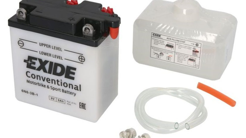 Baterie Moto Exide Conventional Motorbike &amp; Sport Battery 6Ah 40A 6N6-3B-1 EXIDE