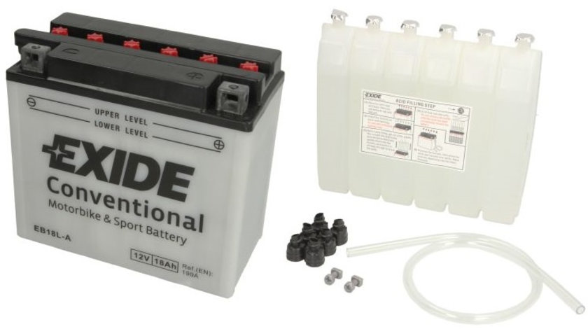 Baterie Moto Exide Conventional Motorbike &amp; Sport Battery 18Ah 190A 12V YB18L-A