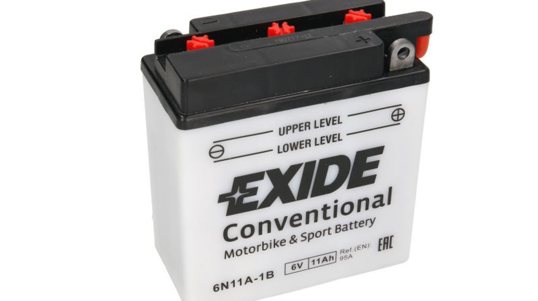 Baterie Moto Exide Conventional Motorbike &amp; Sport Battery 6V 11Ah 95A R + 6N11A-1B EXIDE