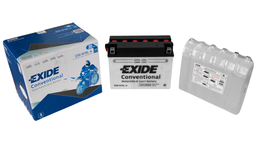 Baterie Moto Exide Conventional Motorbike &amp; Sport Battery 20Ah 260A 12V E50-N18L-A