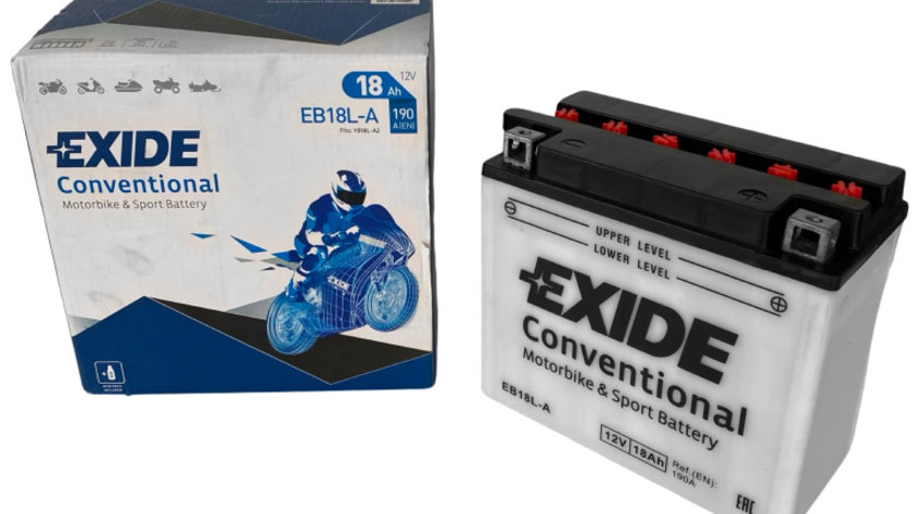 Baterie Moto Exide Conventional Motorbike &amp; Sport Battery 18Ah 190A 12V YB18L-A