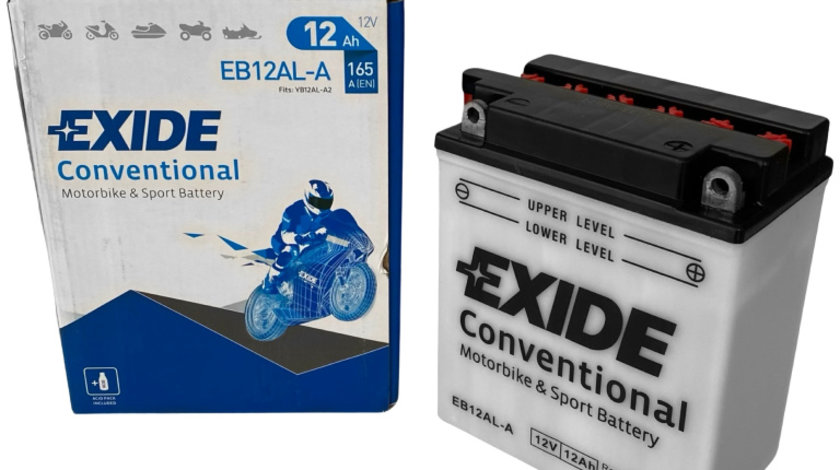 Baterie Moto Exide Conventional Motorbike &amp; Sport Battery 12Ah 165A 12V EB12AL-A