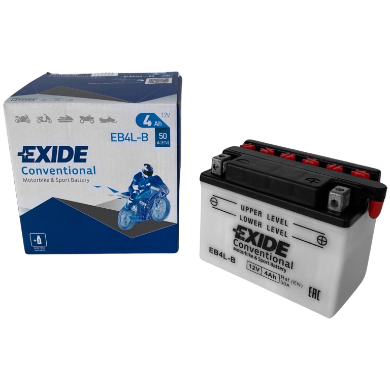 Baterie Moto Exide Conventional Motorbike &amp; Sport Battery 4Ah 50A 12V EB4L-B