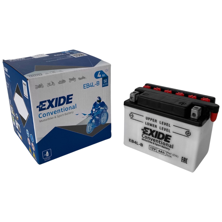 Baterie Moto Exide Conventional Motorbike &amp; Sport Battery 4Ah 50A 12V EB4L-B