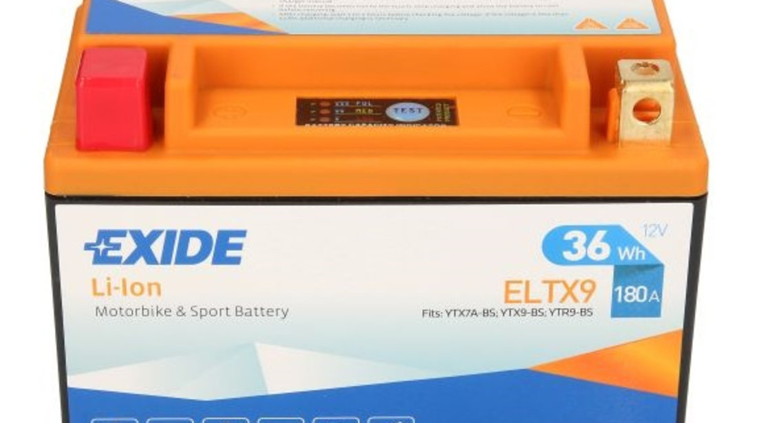 Baterie Moto Exide Li-Ion 12V 3Ah 180A ELTX9 EXIDE