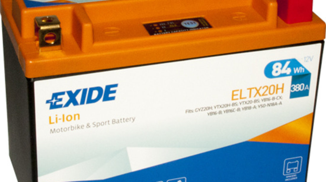 Baterie Moto Exide Li-Ion 12V 7Ah 380A ELTX20H EXIDE