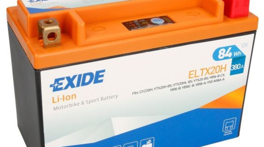 Baterie Moto Exide Li-Ion 12V 7Ah 380A ELTX20H EXIDE