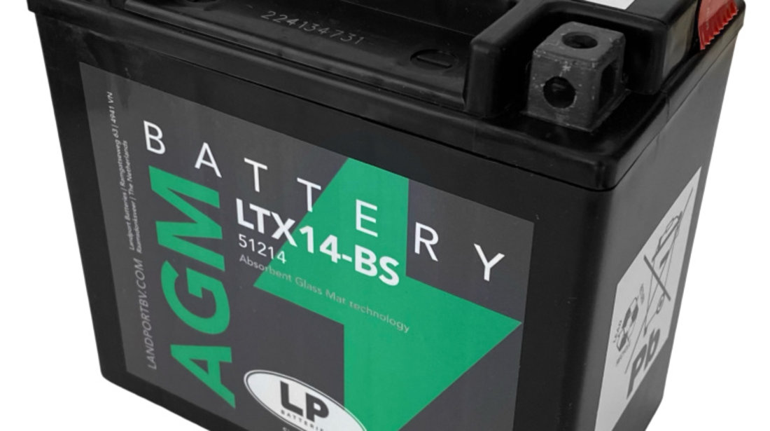 Baterie Moto LP Batteries Agm 12Ah 190A 12V LTX14-BS