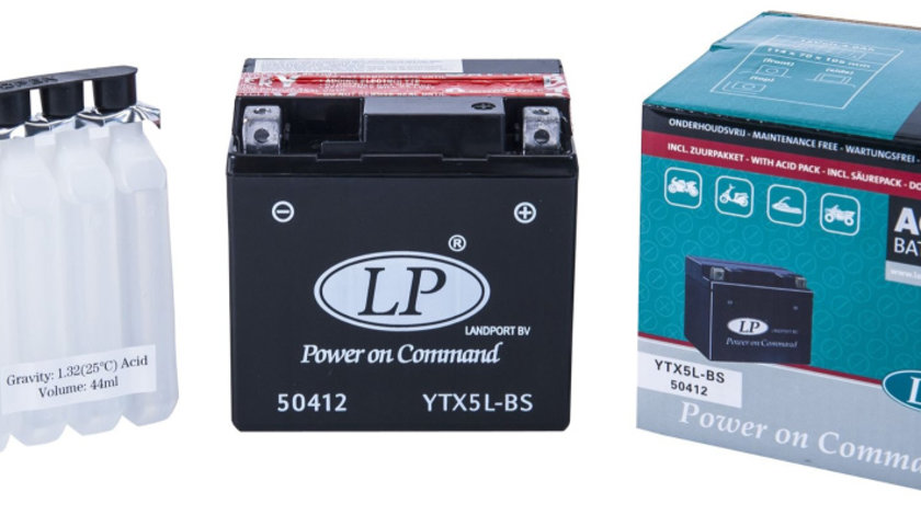 Baterie Moto LP Batteries Agm 4Ah 50A 12V MB YTX5L-BS