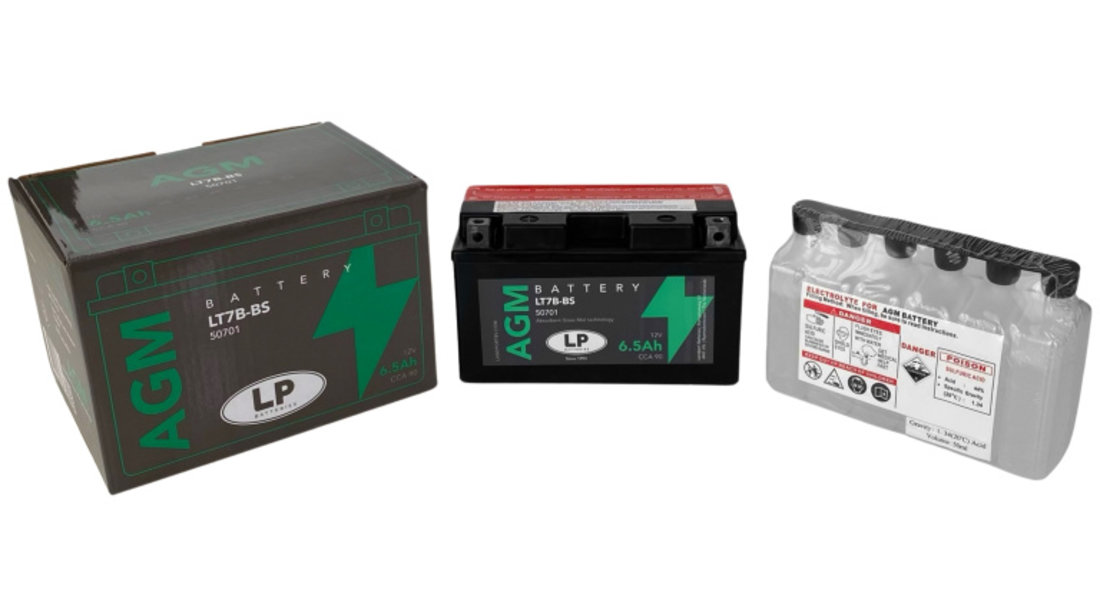 Baterie Moto LP Batteries Agm 6.5Ah 110A 12V MA LT7B-BS