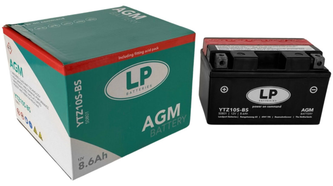 Baterie Moto LP Batteries Agm 8.6Ah 150A 12V YTZ10S-BS