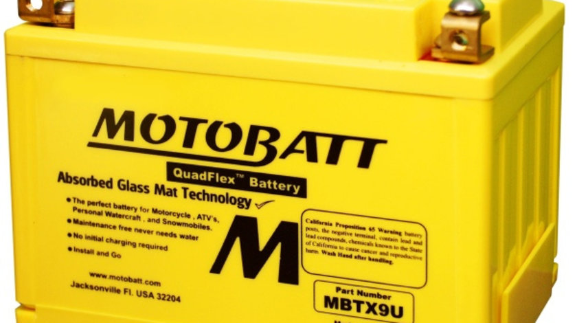 Baterie Moto Motobatt 10,5Ah 160A 12V MBTX9U