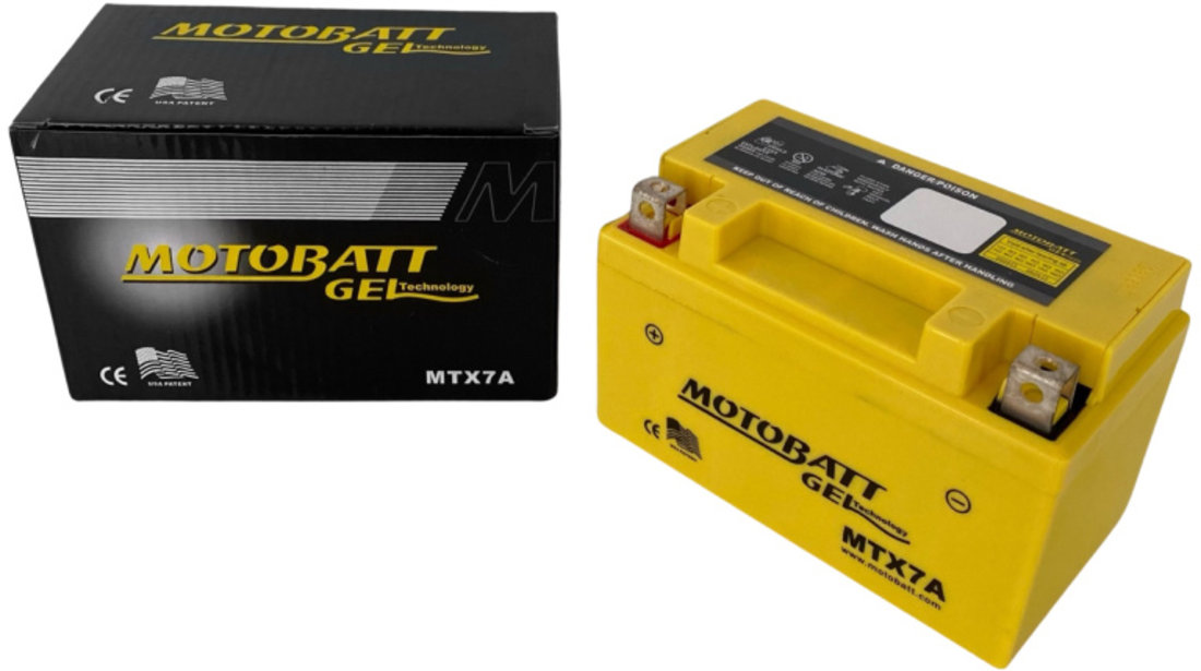 Baterie Moto Motobatt 7Ah 110A 12V MTX7A
