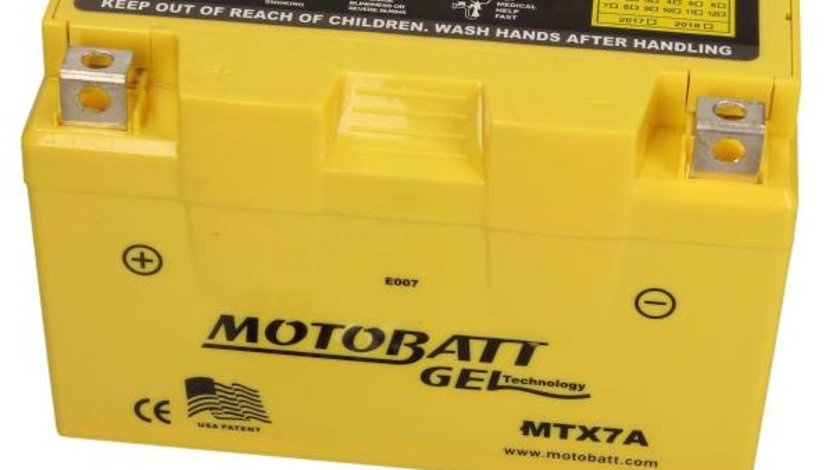 Baterie Moto Motobatt 7Ah 110A 12V MTX7A