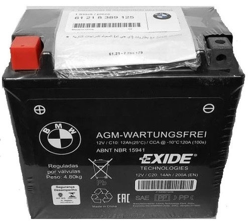 Baterie Moto Oe Bmw Motorrad AGM 12Ah 120A 12V Exide LTX14 K50 K51 61218389125