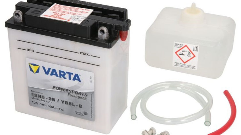 Baterie Moto Varta Powersports 5Ah 12V YB5L-B VARTA FUN