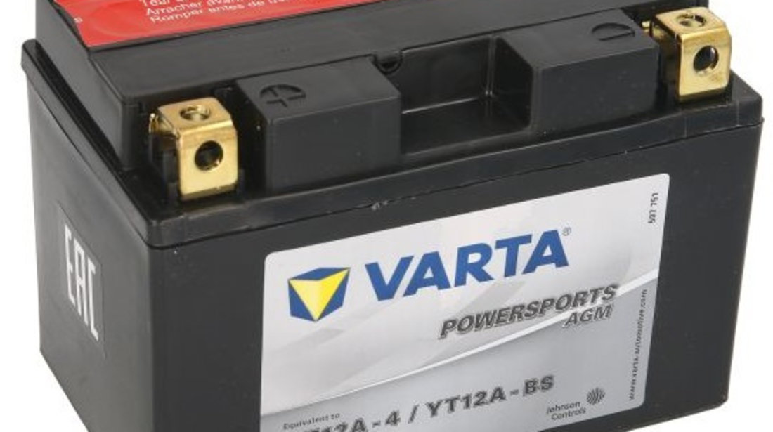 Baterie Moto Varta Powersports Agm 11Ah 12V YT12A-BS VARTA FUN