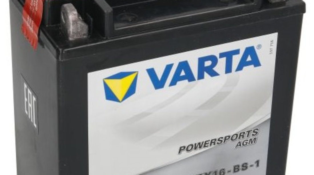 Baterie Moto Varta Powersports Agm 14Ah 12V YTX16-BS-1 VARTA FUN