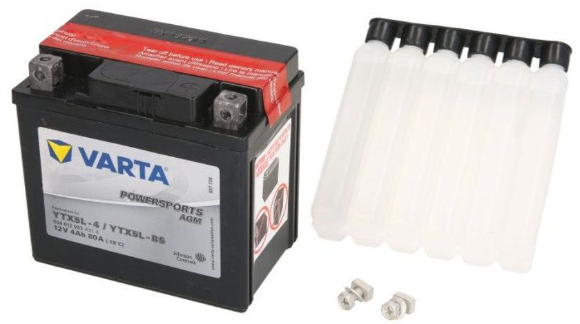 Baterie Moto Varta Powersports Agm 4Ah 80A 12V YTX5L-BS VARTA FUN