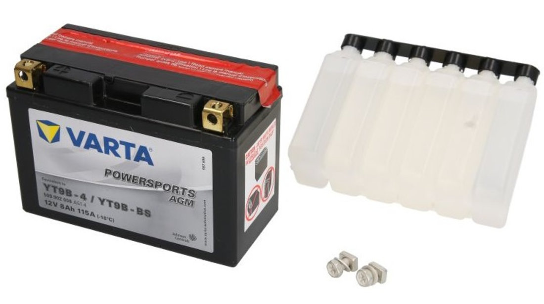 Baterie Moto Varta Powersports Agm 8Ah 12V YT9B-BS VARTA FUN