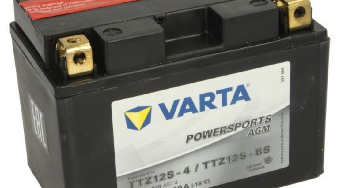 Baterie Moto Varta Powersports Agm 9Ah 12V TTZ12S-BS VARTA FUN