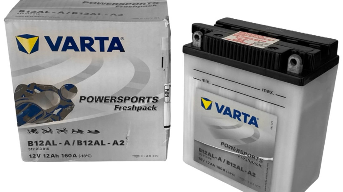 Baterie Moto Varta Powersports Freshpack 12Ah 160A 12V 512013016I314