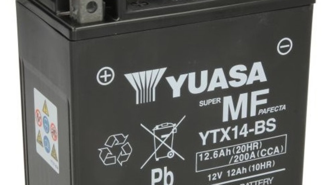 Baterie Moto Yuasa 12V 12h 200A YTX14-BS