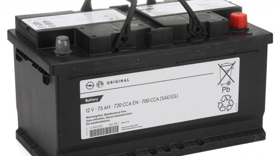 Baterie Oe Opel 75Ah 720A 12V 95527532